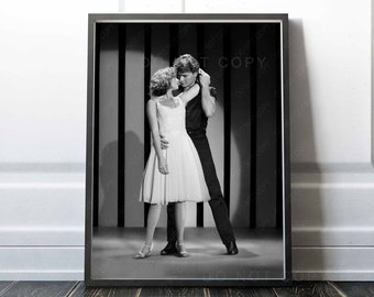 Dirty Dancing Movie Print |  Patrick Swayze and Jennifer Grey Final Dance Scene 1987 Movie | Vintage | Premium Quality Print