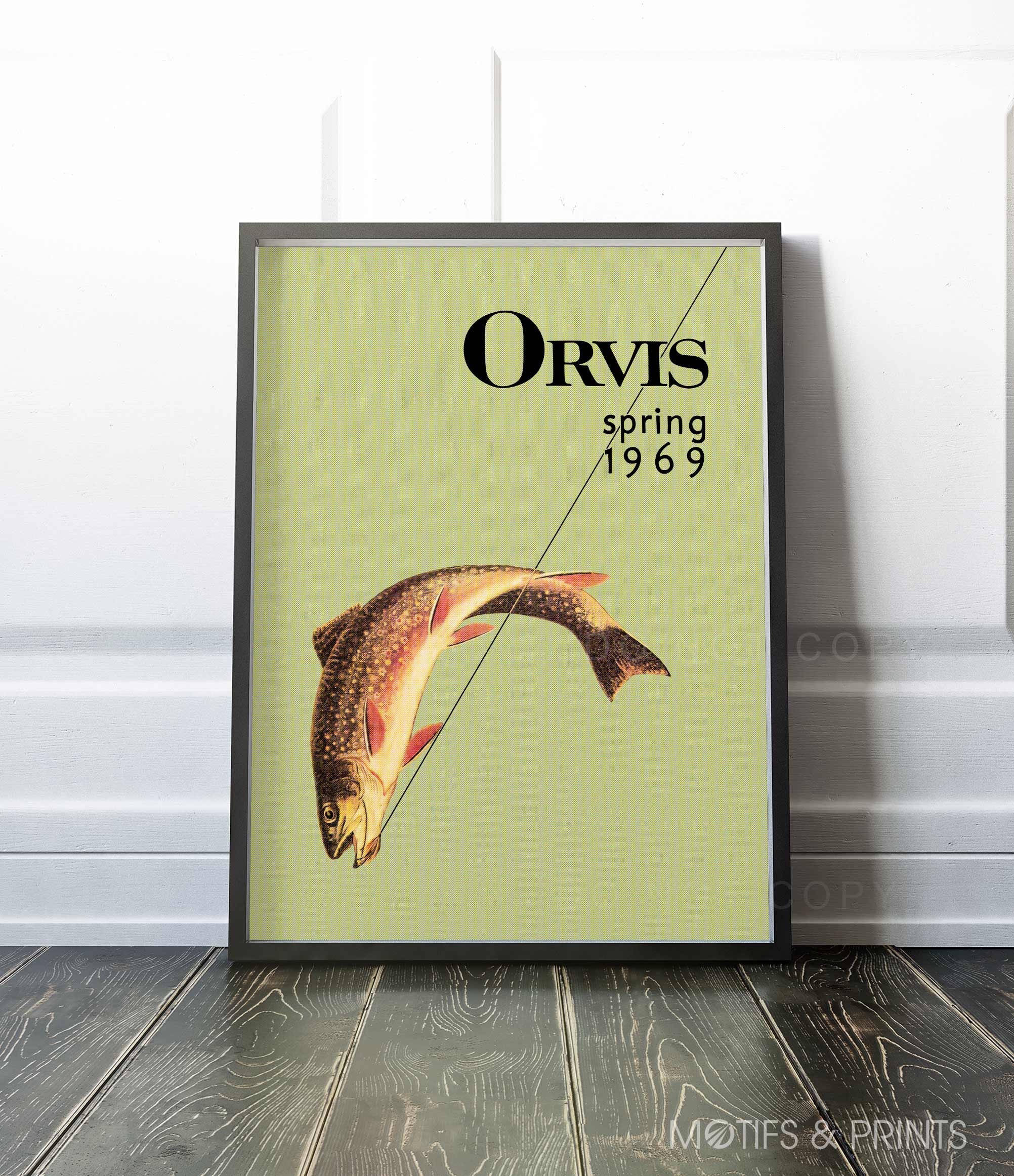 Rare Orvis Fly Fishing Poster, Unique Gift, Instant Download