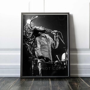 Bob Marley Print | Bob Marley performing at The Roxy Theatre 1979 | Vintage | Premium Quality Print