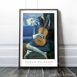 Pablo Picasso Print | The Old Guitarist 1903 | Expressionism | Premium Quality Print
