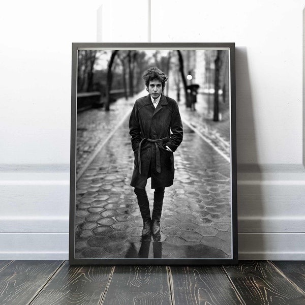 Bob Dylan Print | Rainy Days New York 1965 | Vintage Photo | Premium Quality Print