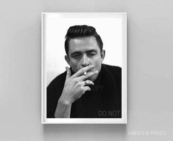 johnny cash smoking cigarette a Johnny Cash Smoking Pin Button