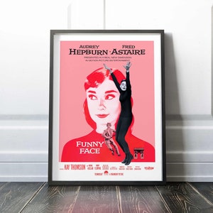 Audrey Hepburn Print | Funny Face 1957 | Movie Poster | Vintage | Premium Quality Print