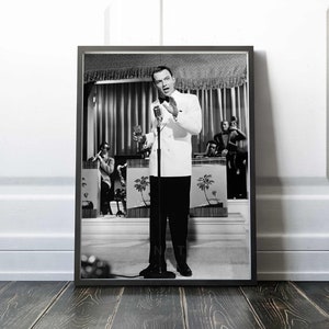 Frank Sinatra Print / 1957 Frank Sinatra At Microphone / Poster / Premium Quality Print