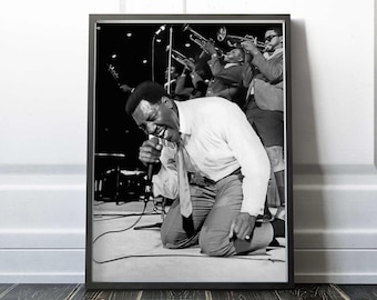 Otis Redding Print / Actuación en el escenario 1967 / Soul Music / Vintage / Poster / Premium Quality Print