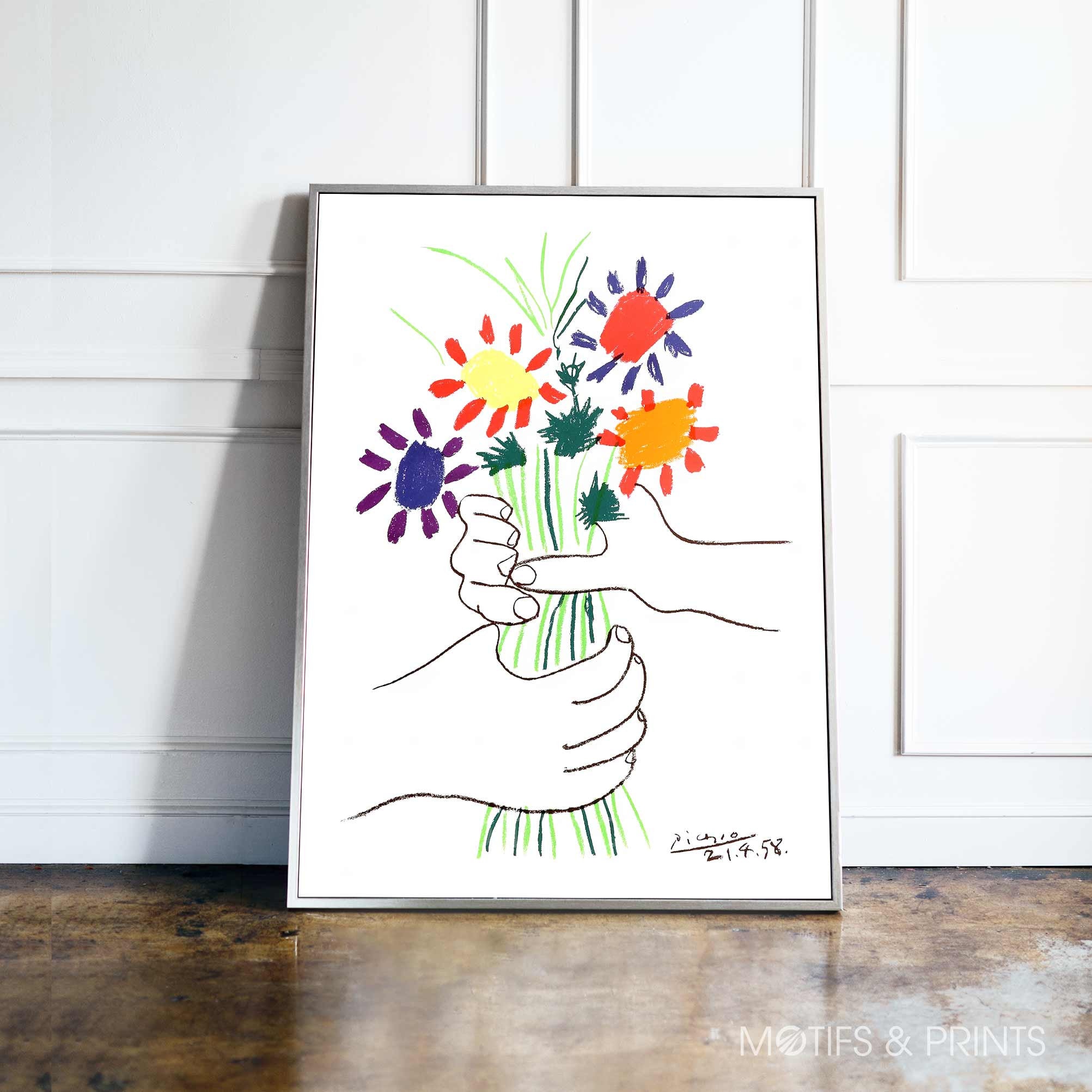 Pablo Picasso Print | Bouquet of Peace Flowers 1958 | Proto-cubism