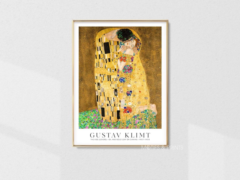 The Kiss by Gustav Klimt Print | Fine Art 1908 | Premium Quality Print ...