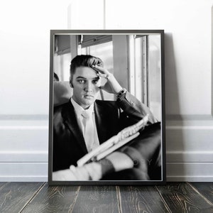 Elvis Presley Print | On his way home to Memphis July 4, 1956 | Vintage |  Premium Quality Print