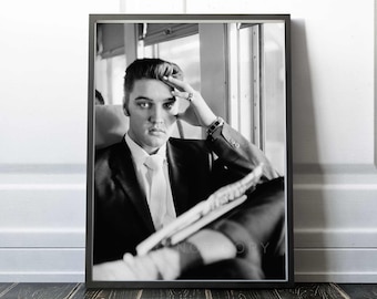 Elvis Presley Print | On his way home to Memphis July 4, 1956 | Vintage |  Premium Quality Print