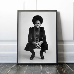 Nina Simone | Portrait of American singer Nina Simone 1969 |   Premium Quality Print