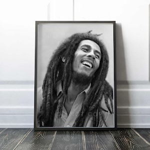 Bob Marley Print |  Bob Marley souriant | Reggae Sunsplash Festival 1979 | | vintage Impression de qualité supérieure