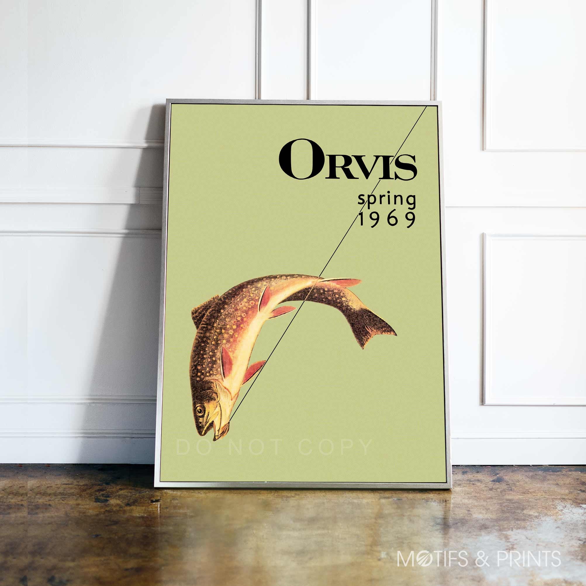 Orvis Catalog Cover Print Spring 1969 Trout Fishing Vintage Premium Quality  Print 