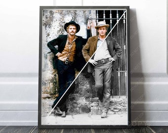 Butch Cassidy and the Sundance Kid Print| Paul Newman, Robert Redford 1969 | Premium Quality Print