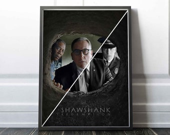 Skazani na Shawshank 1994 | Kultowa scena ucieczki | | Wydruk najwyższej jakości