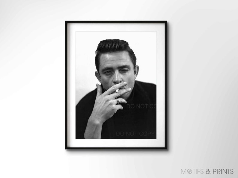 Johnny Cash Print | Vintage 1960 | Premium Quality Print - Etsy