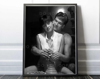 Ghost 1990 Print | Demi Moore and Patrick Swayze in Ghost Movie 1990 | Black and white | Classic | Premium Quality Print