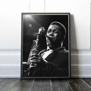John Coltrane  | American jazz saxophonist and composer Circa 1965 |  Premium Quality Print