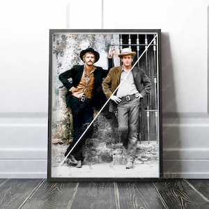 Butch Cassidy and the Sundance Kid Print| Paul Newman, Robert Redford 1969 | Premium Quality Print