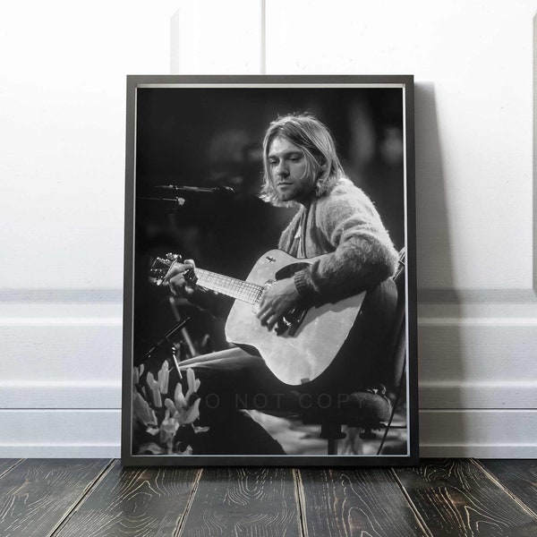 Kurt Cobain MTV Unplugged 1993 | Nirvana | Premium Quality Print