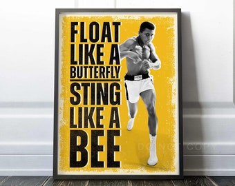 Muhammad Ali Print | Float like a butterfly, sting like a bee | Poster | Premium Quality Print