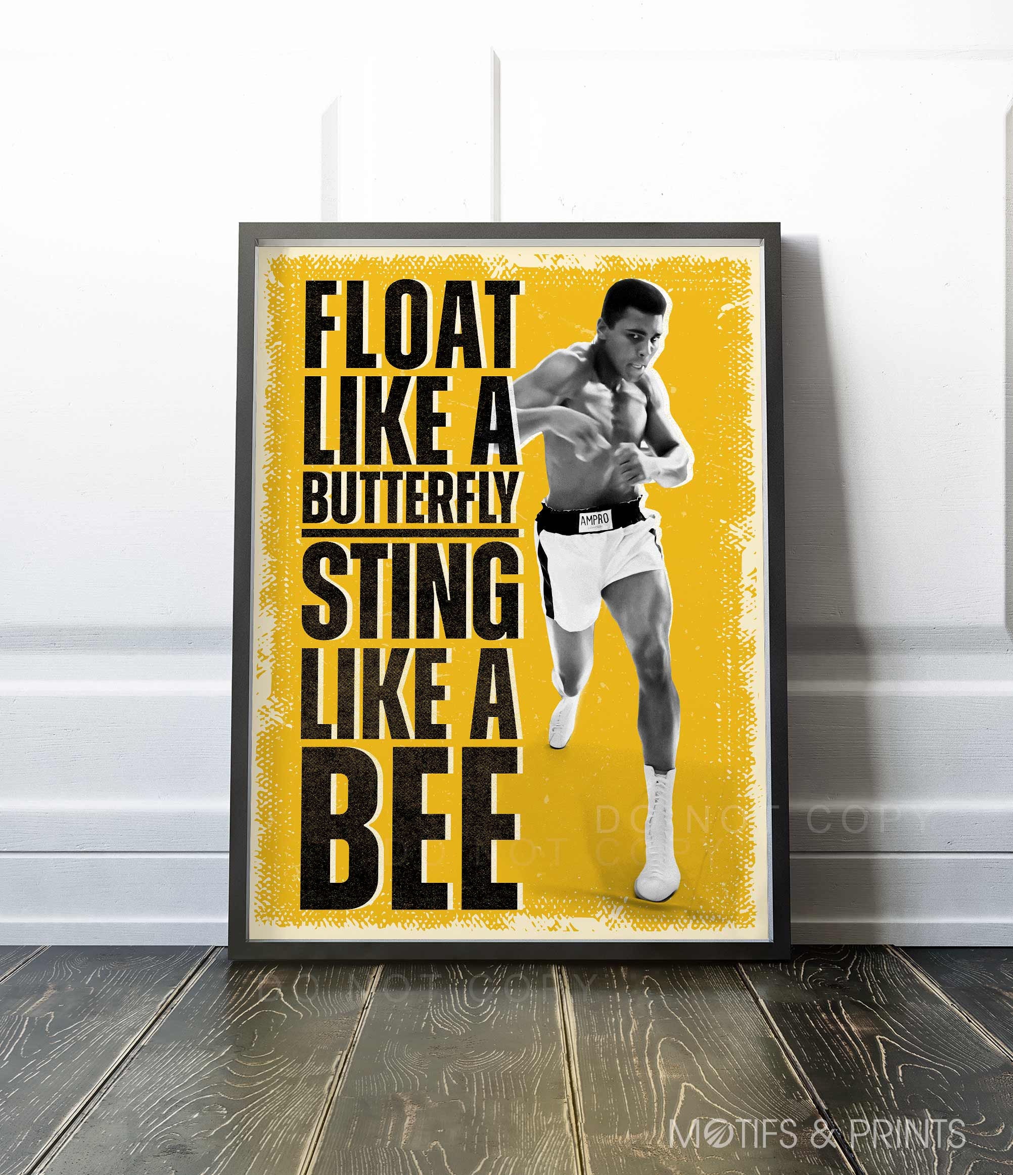 Muhammad Ali Print Float Like a Butterfly, Sting Like a Bee Poster Premium  Quality Print - Etsy