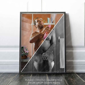 Friday Movie  Print | Toilet Scene | Funny Bathroom Decor | Wall Art | - Premium Quality Print