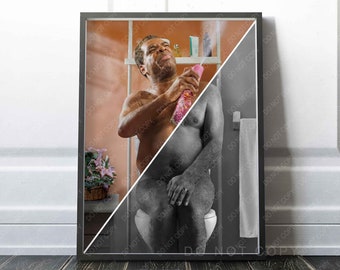 Friday Movie  Print | Toilet Scene | Funny Bathroom Decor | Wall Art | - Premium Quality Print