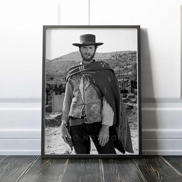 Clint Eastwood Print | The Good, the Bad and the Ugly | 1966 Italian Epic Western Film | Poster | Premium Quality Print