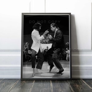 Pulp Fiction Print | The Twist Dance Scene In &#39;Pulp Fiction&#39; With Uma Thurman And John Travolta | 1994 | Premium Quality Print