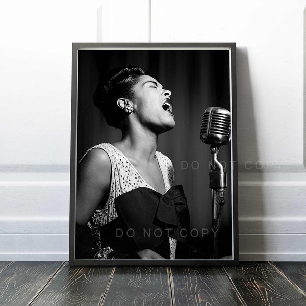 Billie Holiday Print | Jazz Artist 1940 | Vintage Photo | Premium Quality Print