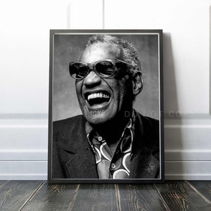 Ray Charles Portrait | Premium Poster | Print