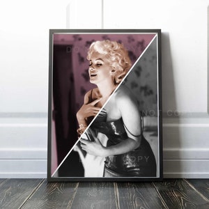 Marilyn Monroe Spraying Perfume 1955 | Black and White Photo | and Color | Premium Quality Print