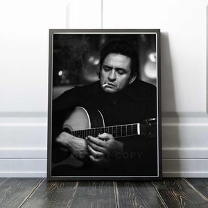 Johnny Cash Print | Vintage Photo 1970 | Premium Quality Print