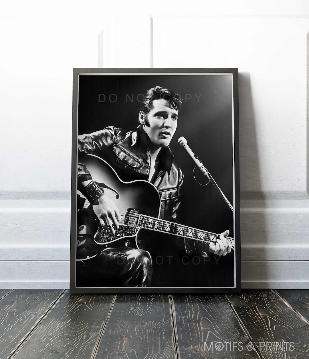 Elvis Presley Print | 1968 Comeback Special a Televised Concert | Black