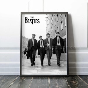 The Beatles Print | 1964 The Beatles Walking the Streets of London | Premium Quality Print