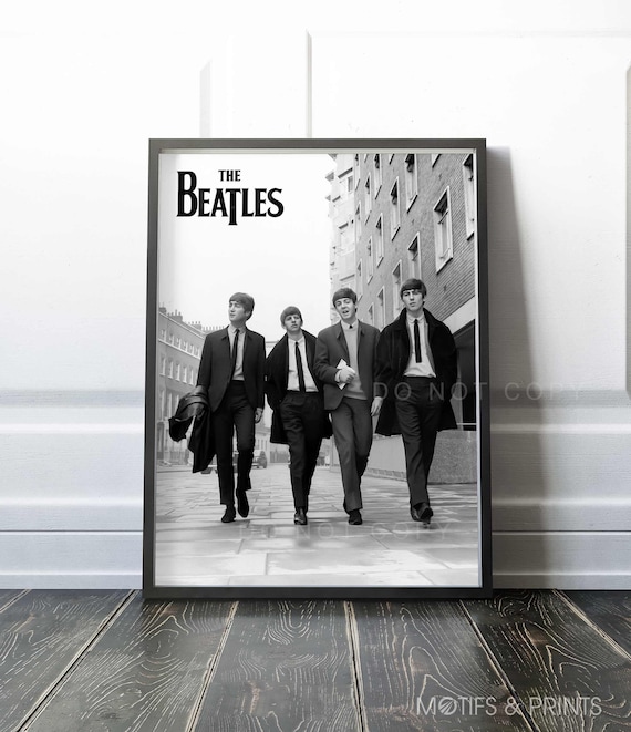 Beatles Poster ❺ The Beatles Print | 1964 the Beatles Walking the Streets of