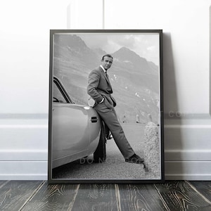 Sean Connery Print | James Bond 'Goldfinger' 1964 | Vintage Photo | Premium Quality Print