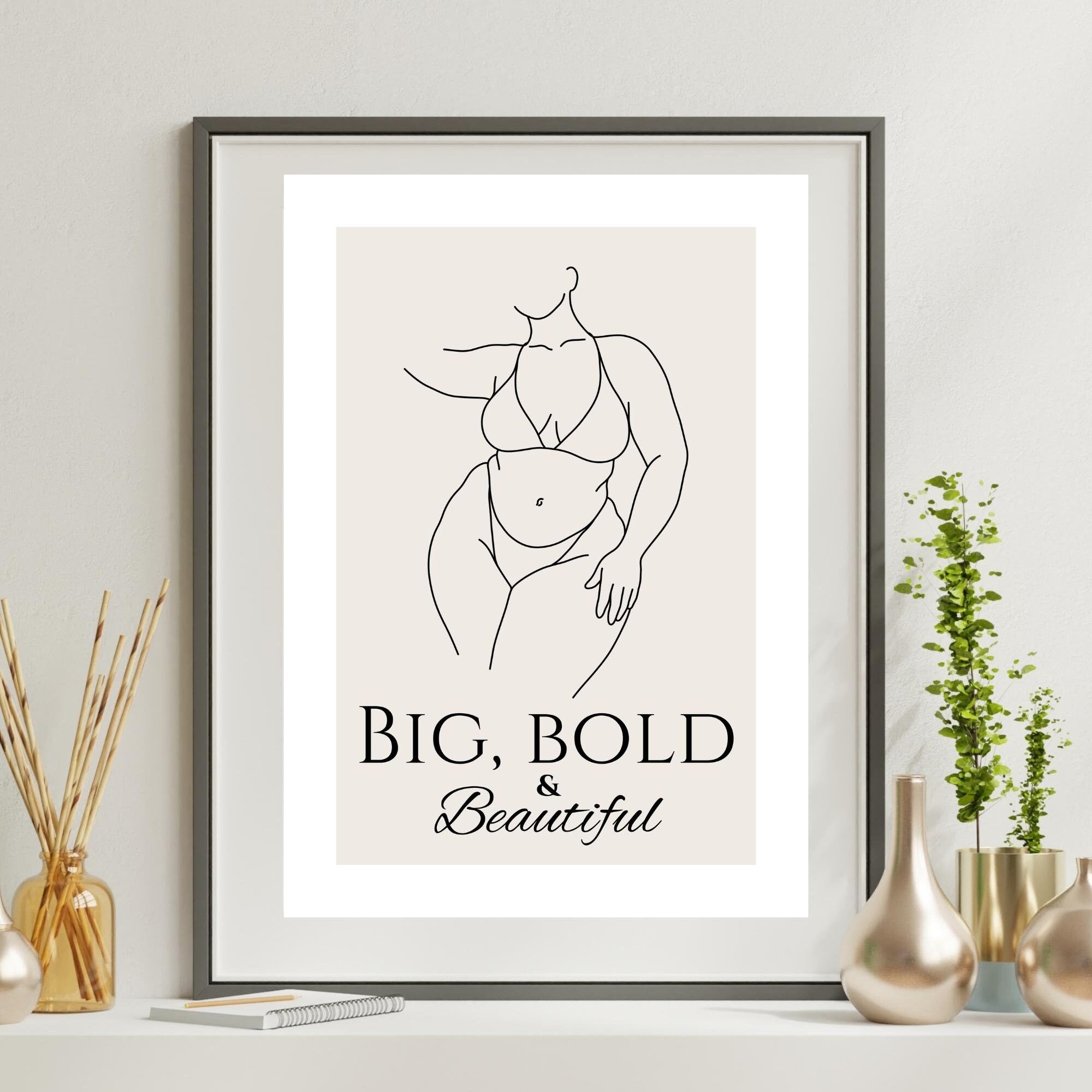 Nude Plus Size Model in Fine Art Style With Inspirational - Etsy