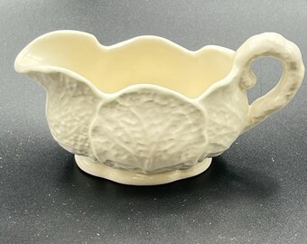 Cabbage Leaf Ironstone Creamer Gravy Boat England Shorter & Son Ltd
