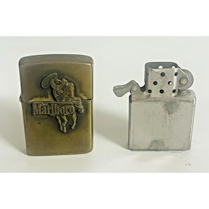 Vintage 1986-88 Zippo Marlboro Cowboy Edition Brass Lighter Rare image 2