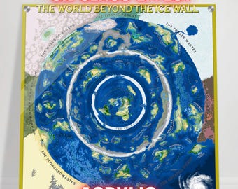 The World Beyond the Ice Wall Satellite Hd Acrylic Art | Flat