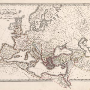 O Império Romano Imperium Romanorum em pôster de papel fosco com qualidade de museu HD