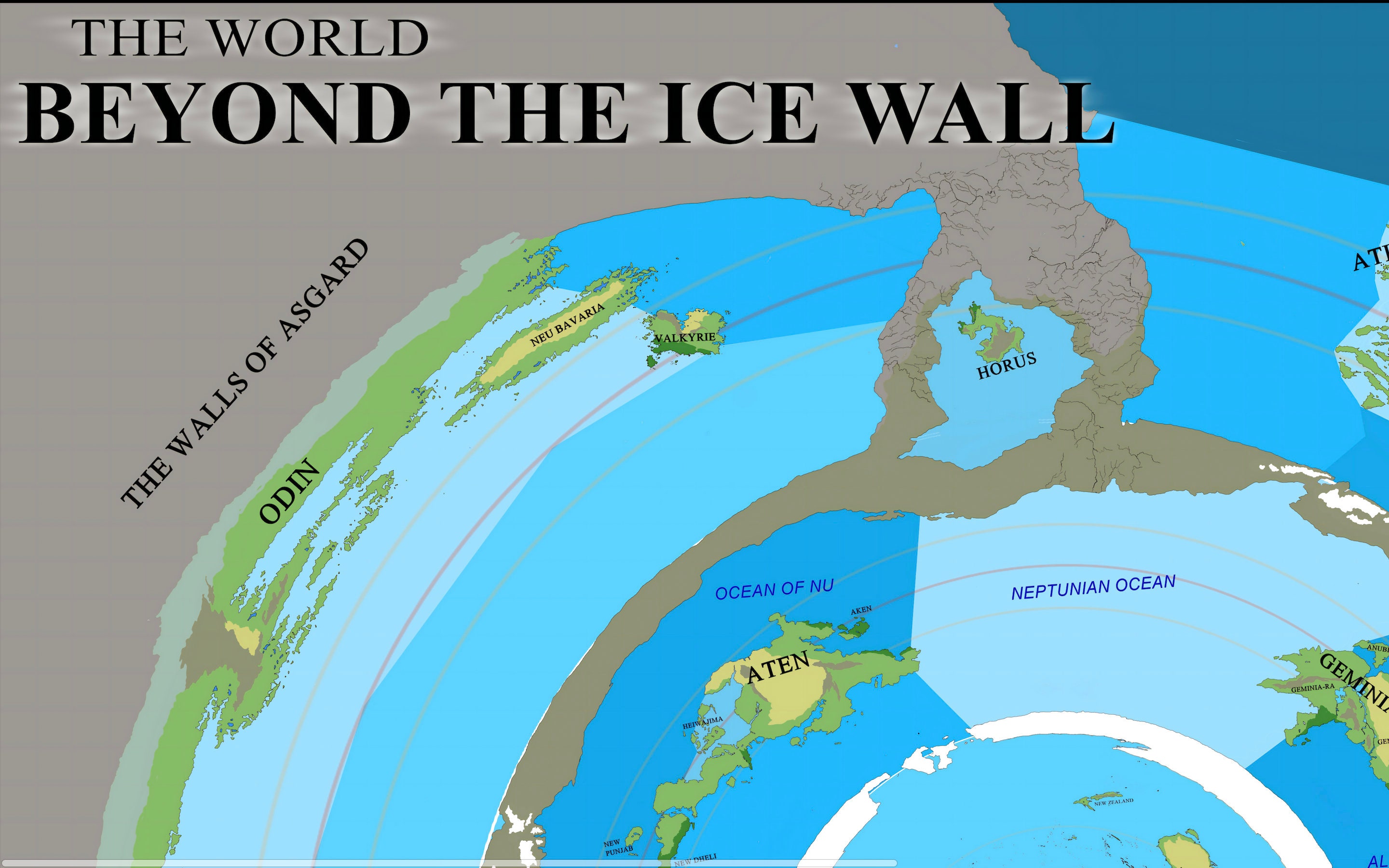 HD the World Beyond the Ice Wall Terrain Flat Earth Map Etsy