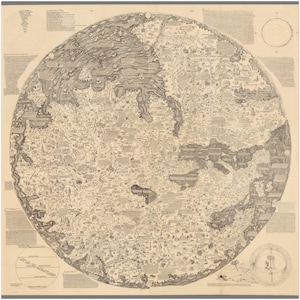 Carte de Fra Mauro, Mappemonde, téléchargement numérique HD, 12 000 x 12 000 px