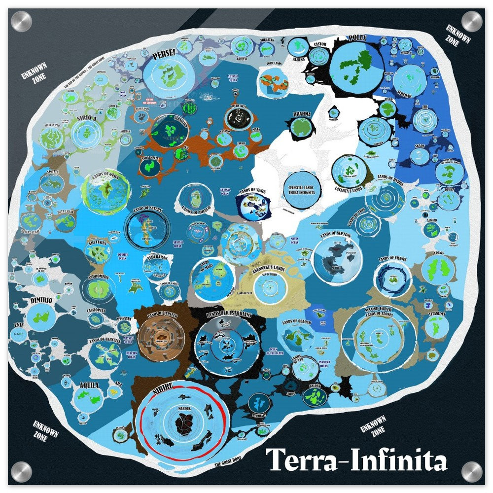 TerraInfinita Flat Earth Extra Territory HD Acryl Druck mit Etsy.de