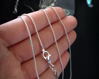 Sterling Silver 2mm Snake Chain Shinny Necklace Lobster Clasp ALL SIZES in Stock UK