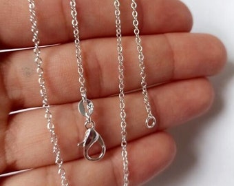 Sterling Silver Rolo Belcher 1mm Chain Necklace UK Seller All Inch Sizes perfect for pendants