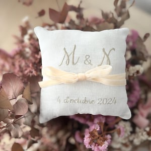 Porta alianzas boda. Cojín anillos boda bordado. Almohada alianzas boda personalizado. Porta alianzas bordado.Almohada anillos.Anillos boda.