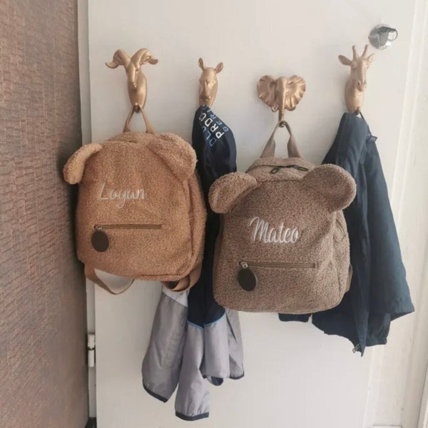 Sac à dos bébé enfants brodé a personnaliser sac ours en peluche pour tout petits