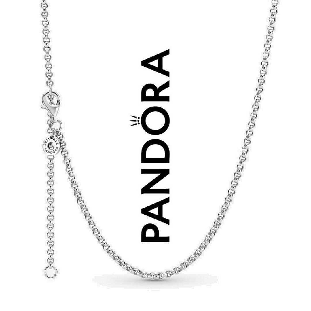 Rolo Chain Necklace Pandora Silver Chain Necklace Women Etsy
